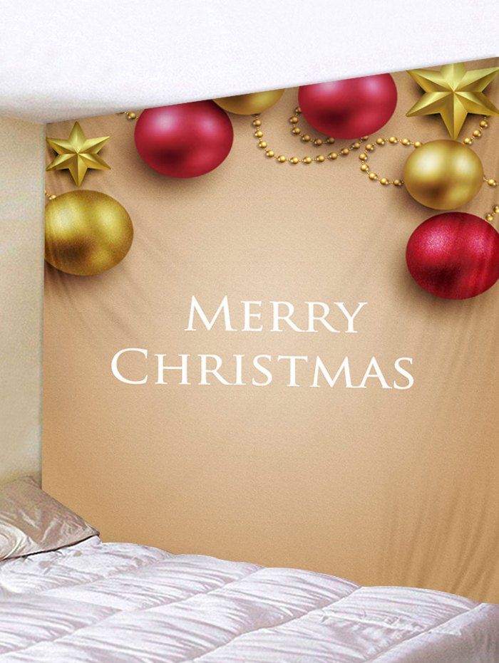 

Merry Christmas 3D Ball Printed Tapestry Art Decoration, Multi