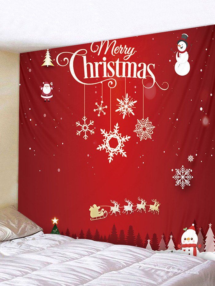 

Father Christmas Elk Snowman Printed Tapestry Art Decoration, Multi