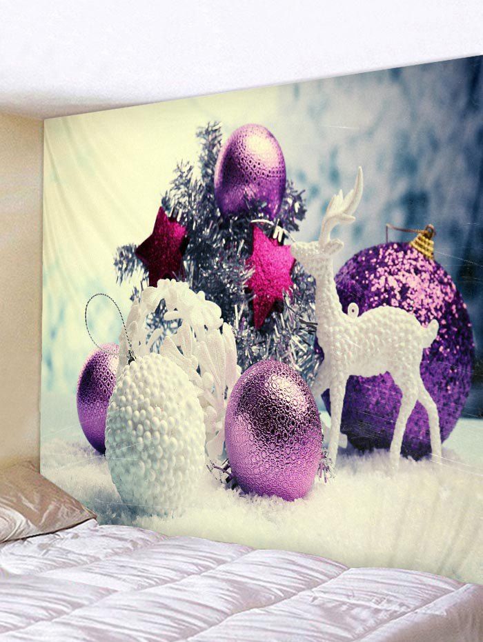 

Christmas Deer Star Ball Printed Tapestry Art Decoration, Multi