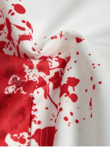 

Halloween Splashing Paint Casual Hoodie, White