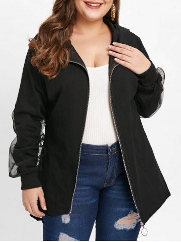 [26% OFF] Lapel Double Breast Plus Size High Low Coat | Rosegal