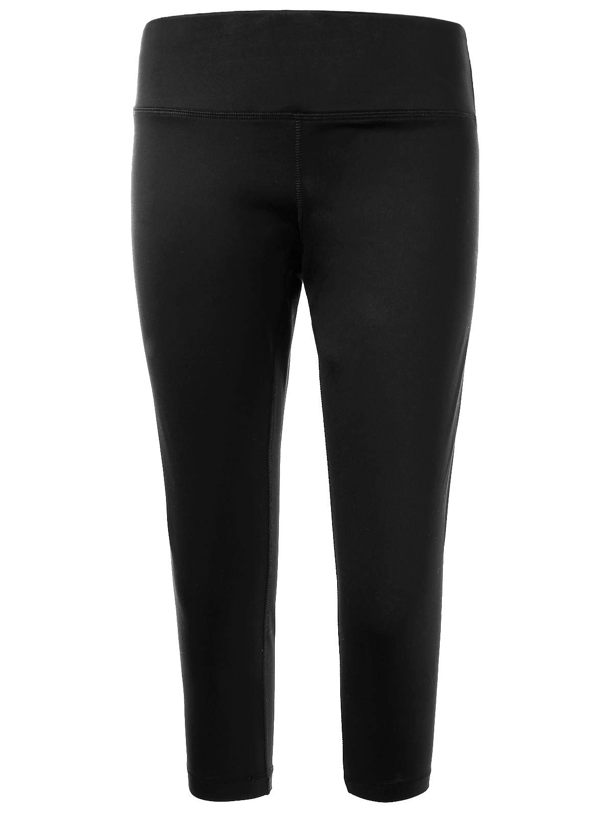 

Chunky Waist Sports Capri Leggings, Black