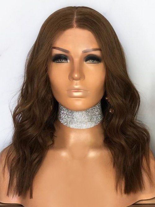

Middle Part Capless Long Wavy Party Synthetic Wig, Brown