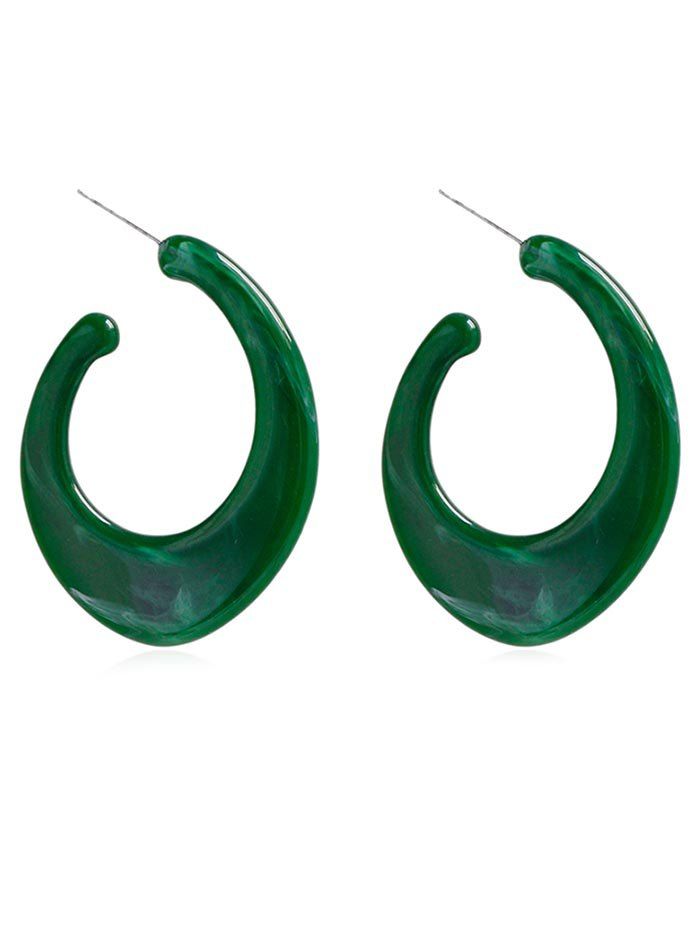 

Simple U-shape Cuff Stud Earrings, Medium sea green
