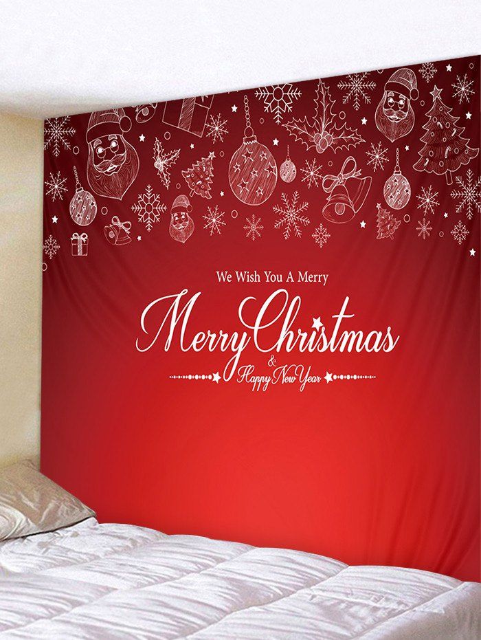 

Merry Christmas Print Tapestry Art Decoration, Multi