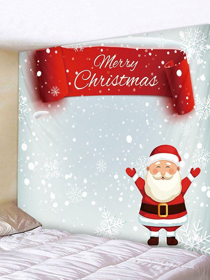 

Father Christmas Snowflake Print Tapestry Art Decoration, Multi