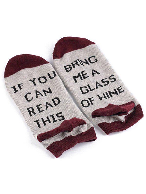 

BRING ME SOME WINE Ankle Socks, Red wine