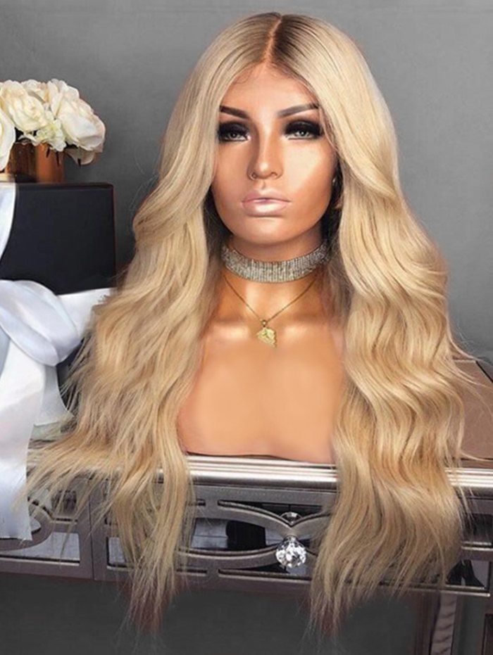 

Middle Part Colormix Capless Long Wavy Synthetic Wig, Multi