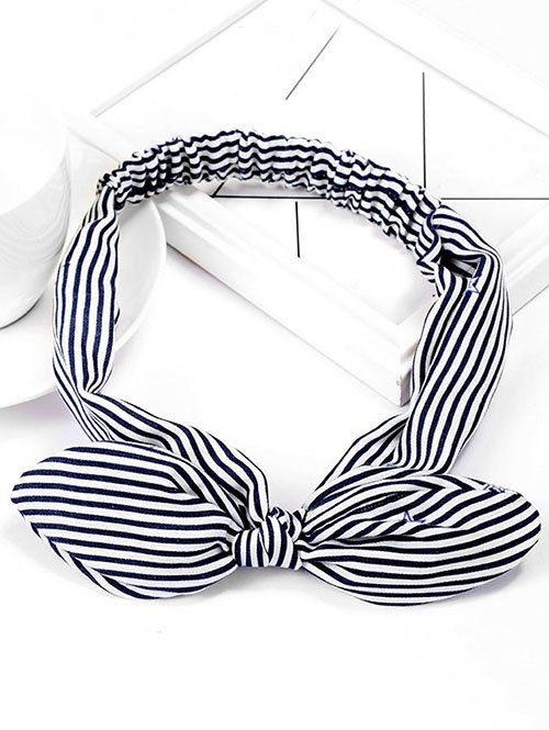 

Cute Stripe Star Elastic Hairband, Denim dark blue