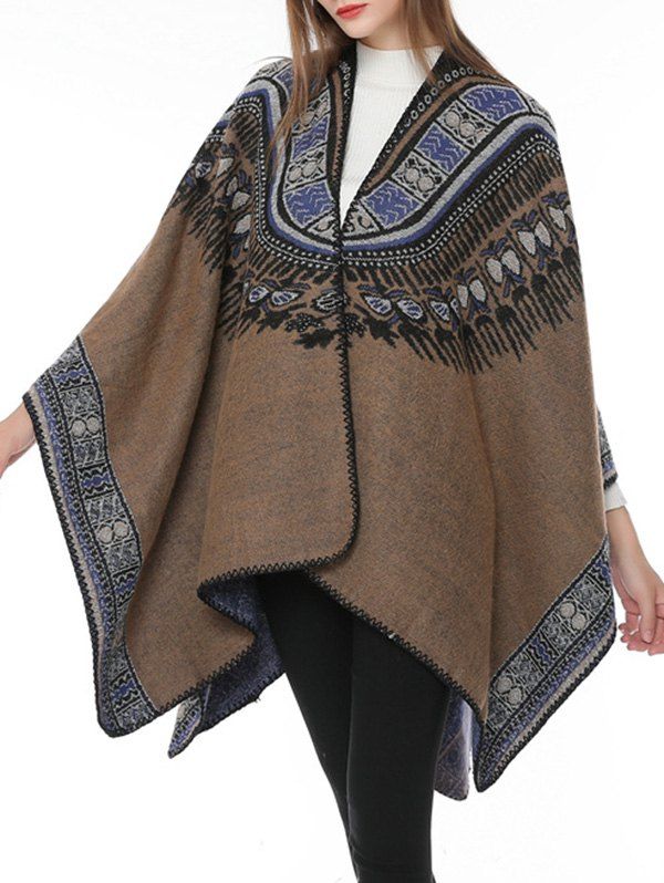 

Bohemian Oversized Shawl Scarf, Brown bear