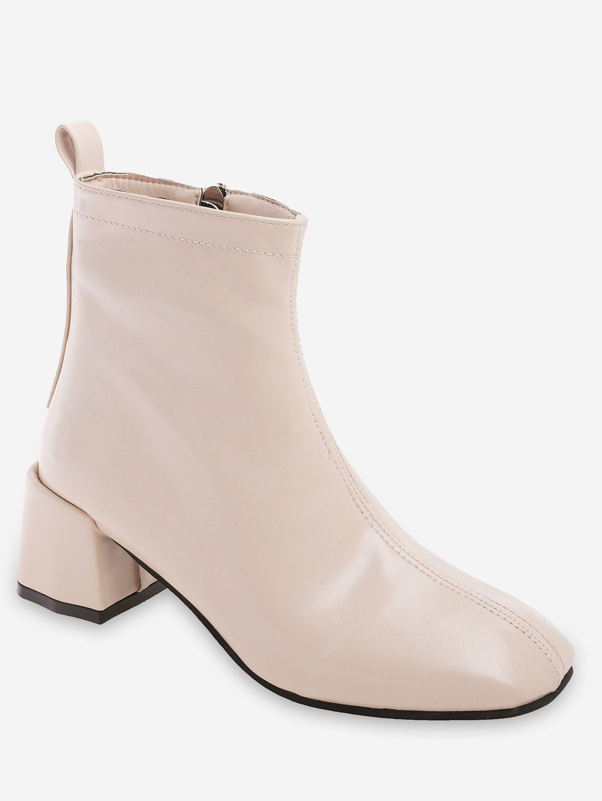low heel square toe boots