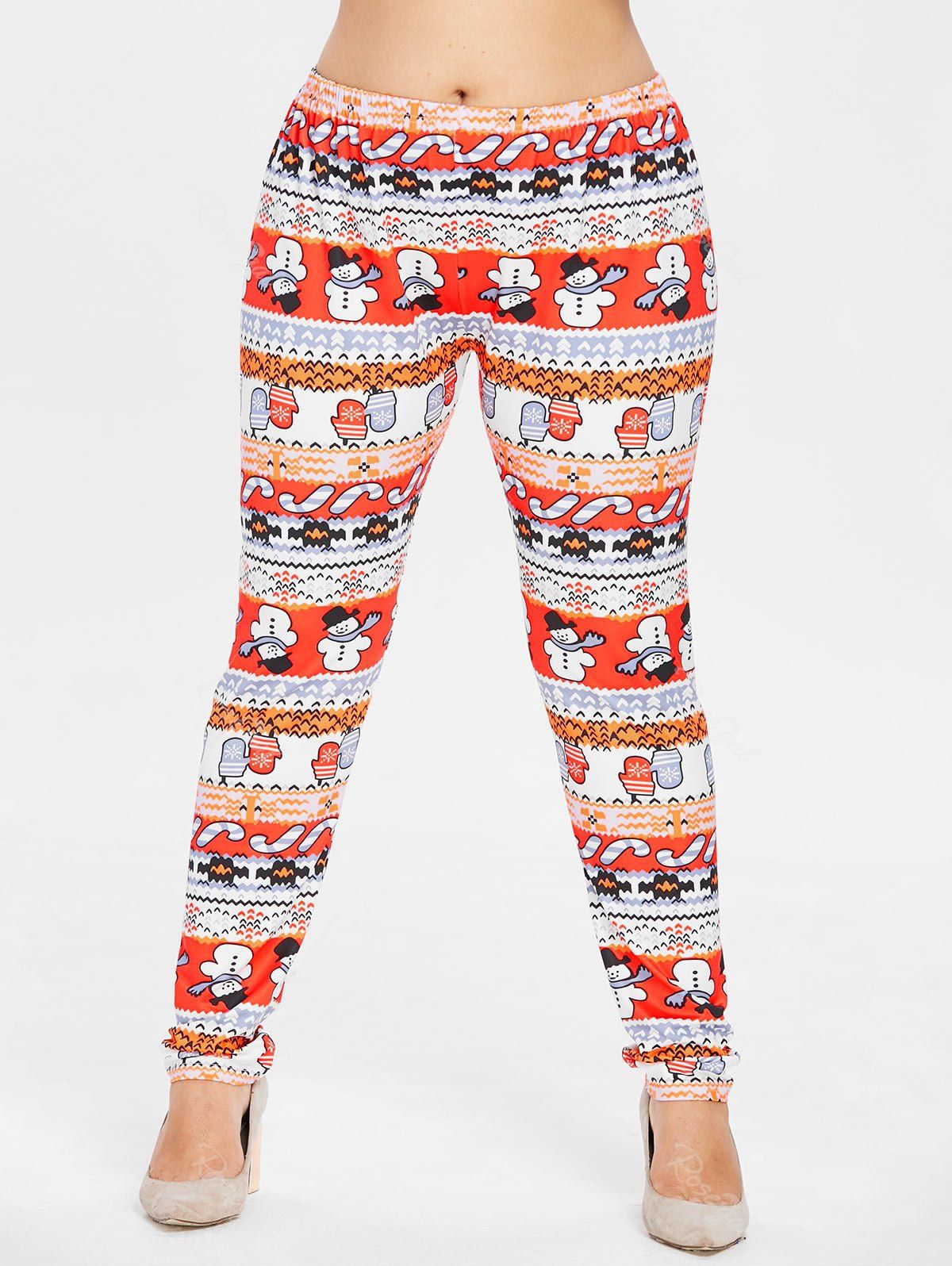

Plus Size Snowman Christmas Leggings, Multi