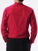Chemise Boutonnée avec Poche Design - Rouge XL