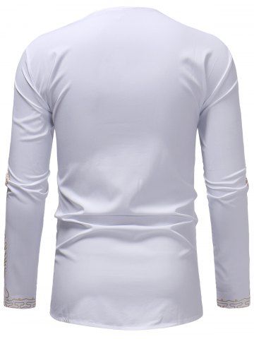 

Ethnic Print Long Sleeve T-shirt, White