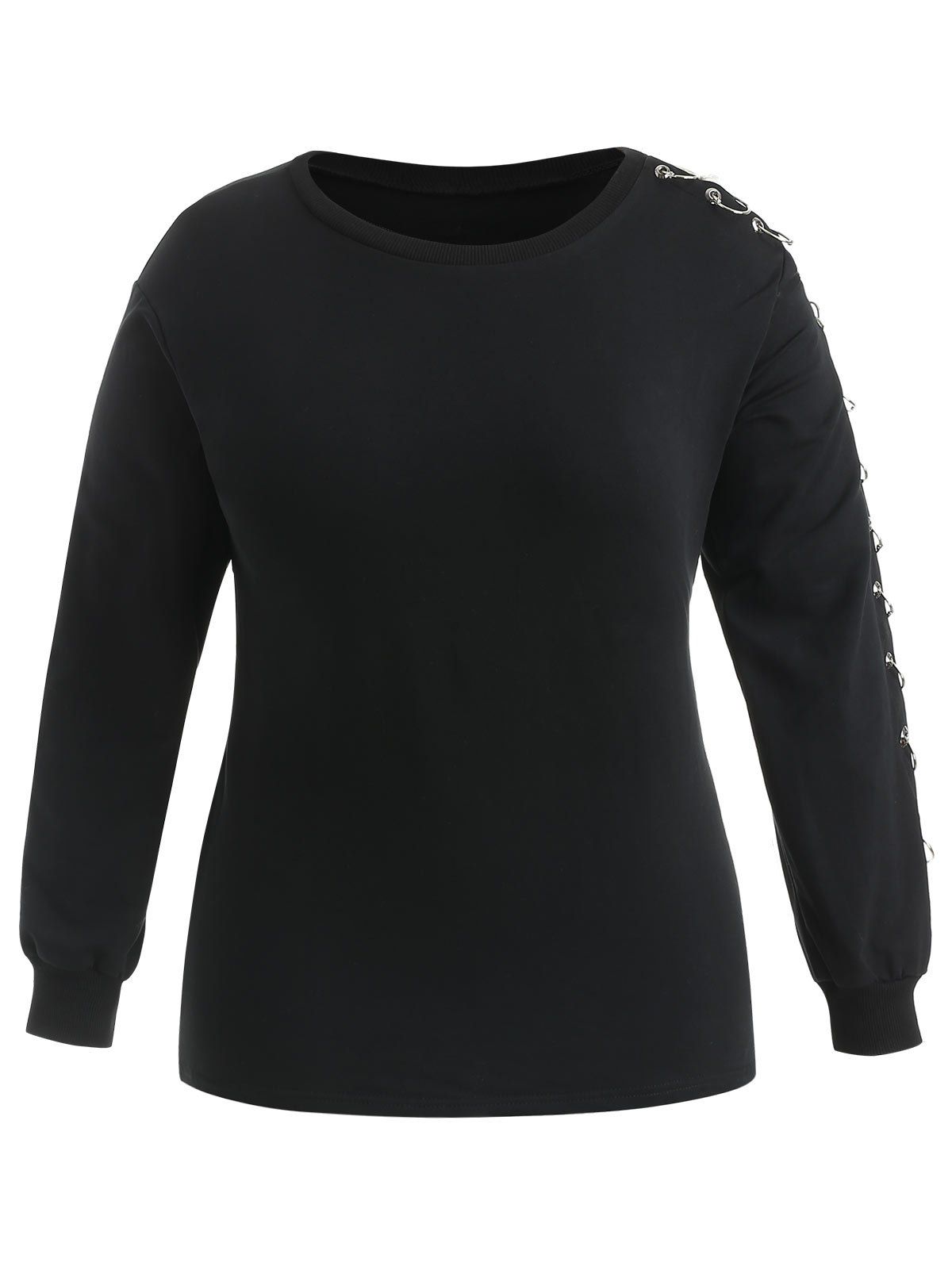 

Alloy Hoops Plus Size Cut Out Sweatshirt, Black