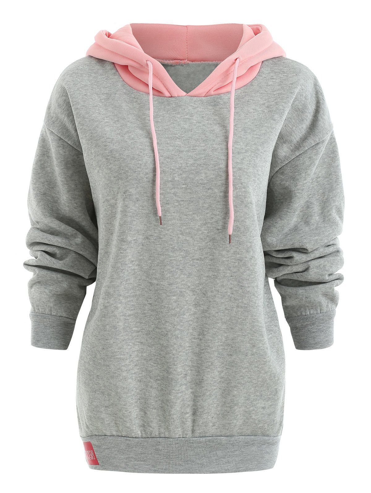 

Print Thicken Hoodie, Light gray