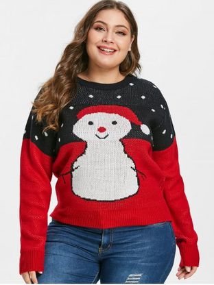 plus size snowman sweater