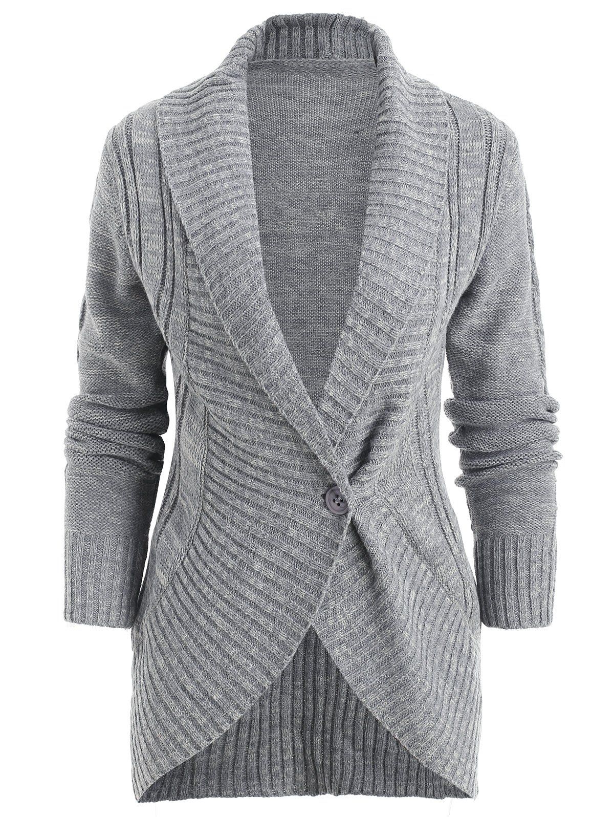 

Shawl Collar Cardigan, Gray