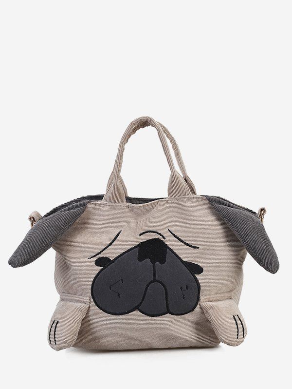 

Dog Pattern Large Capacity Handbag, Khaki