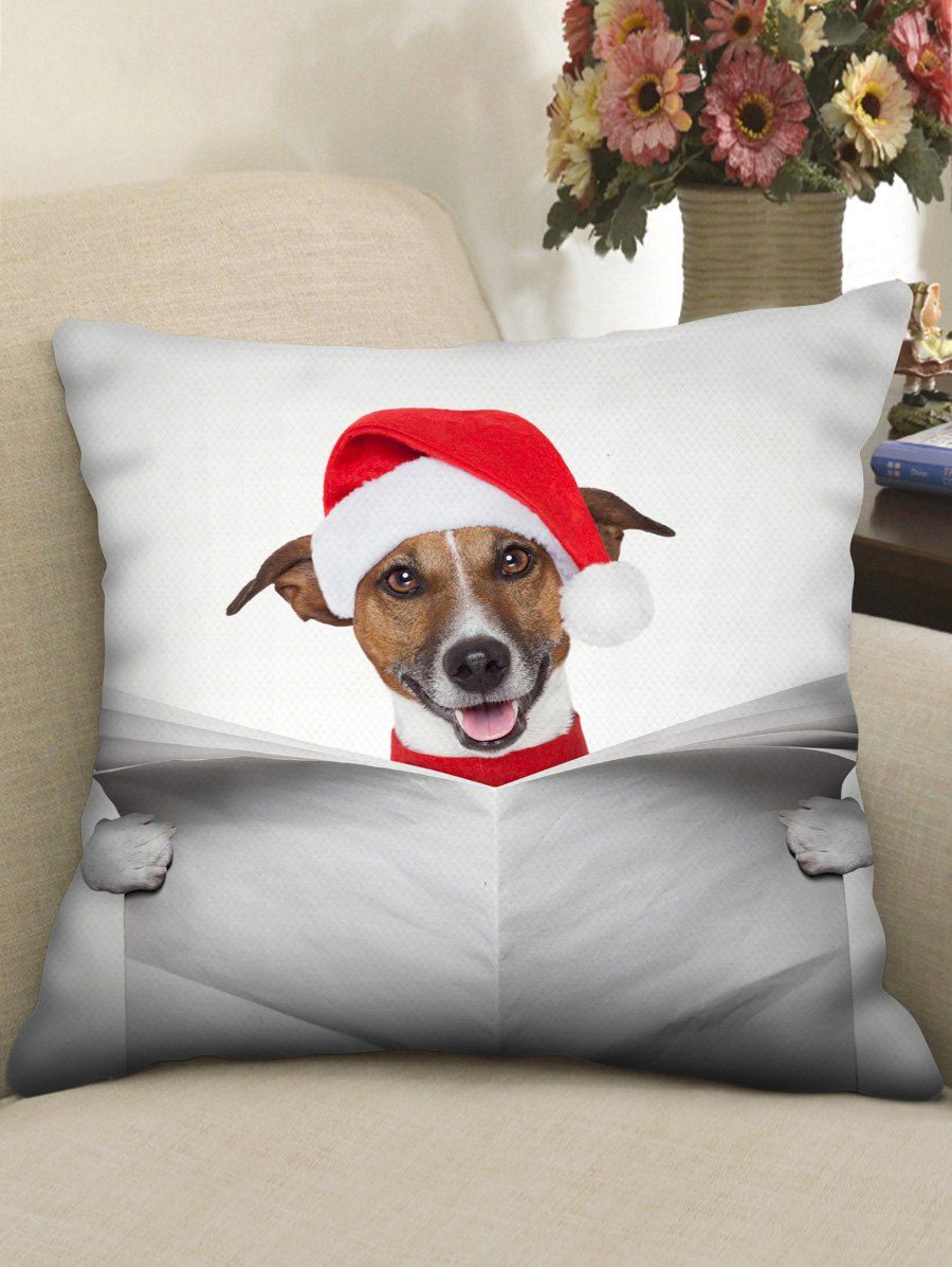 

Christmas Paper Dog Printed Pillowcase, Multi