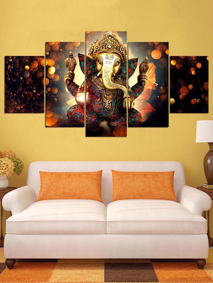 

Elephant Art Print Unframed Split Canvas Paintings, Multi