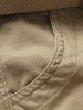 Zip Up Multi Pockets Solid Cargo Pants -  