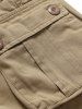 Zip Up Multi Pockets Solid Cargo Pants -  