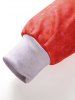 Sweat à capuche décontracté à imprimé de ceinture de Noël - Rouge Lave XL