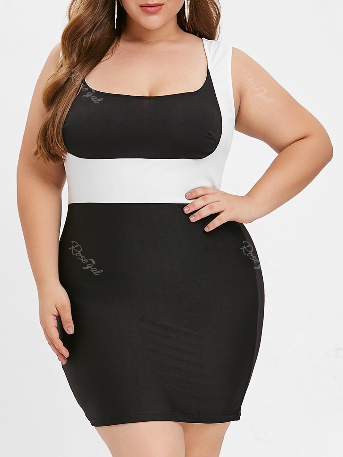 plus size sleeveless bodycon dress