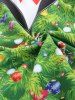 Christmas Tree Blazer Print Drawstring Hoodie -  