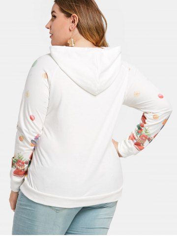 

Christmas Pullover Plus Size Hoodie, White