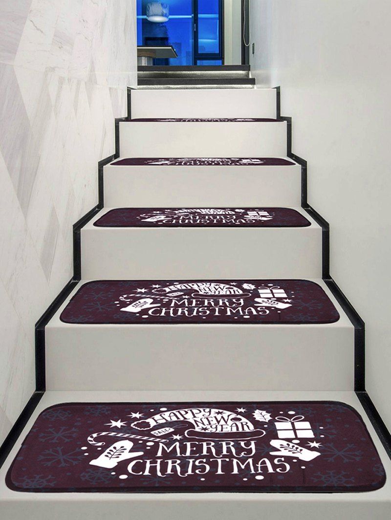 

Merry Christmas Pattern Stair Rugs, Multi