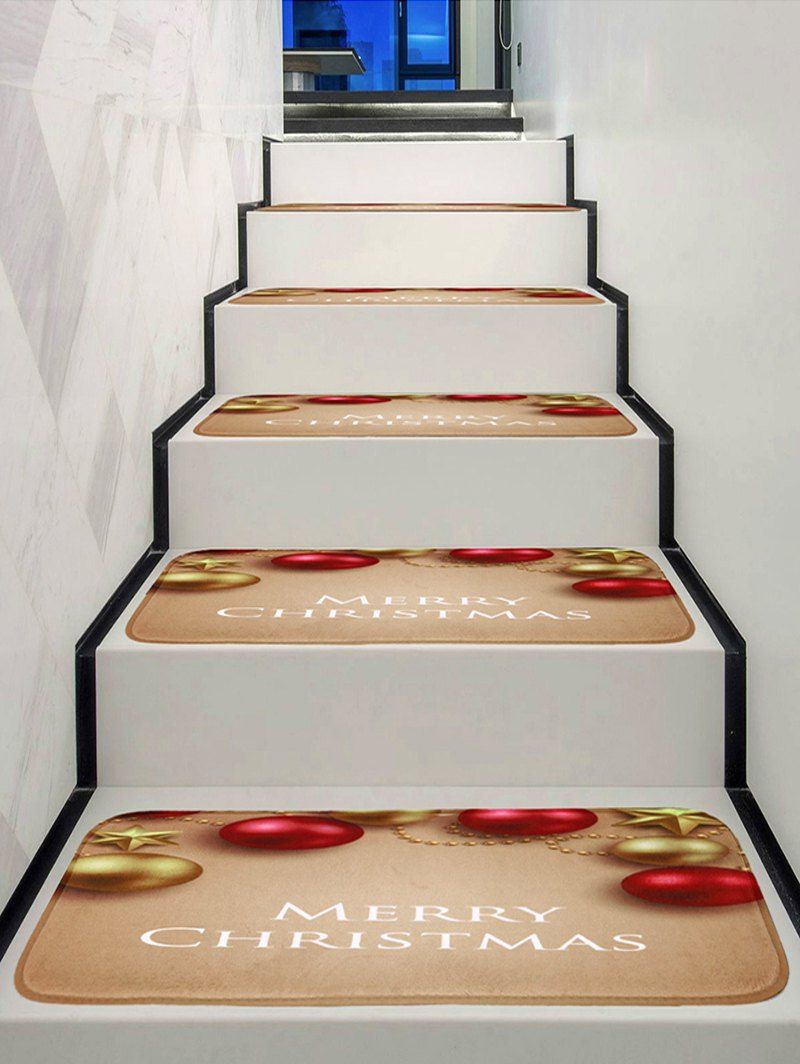 

Christmas Ball Pattern Stair Rugs, Multi