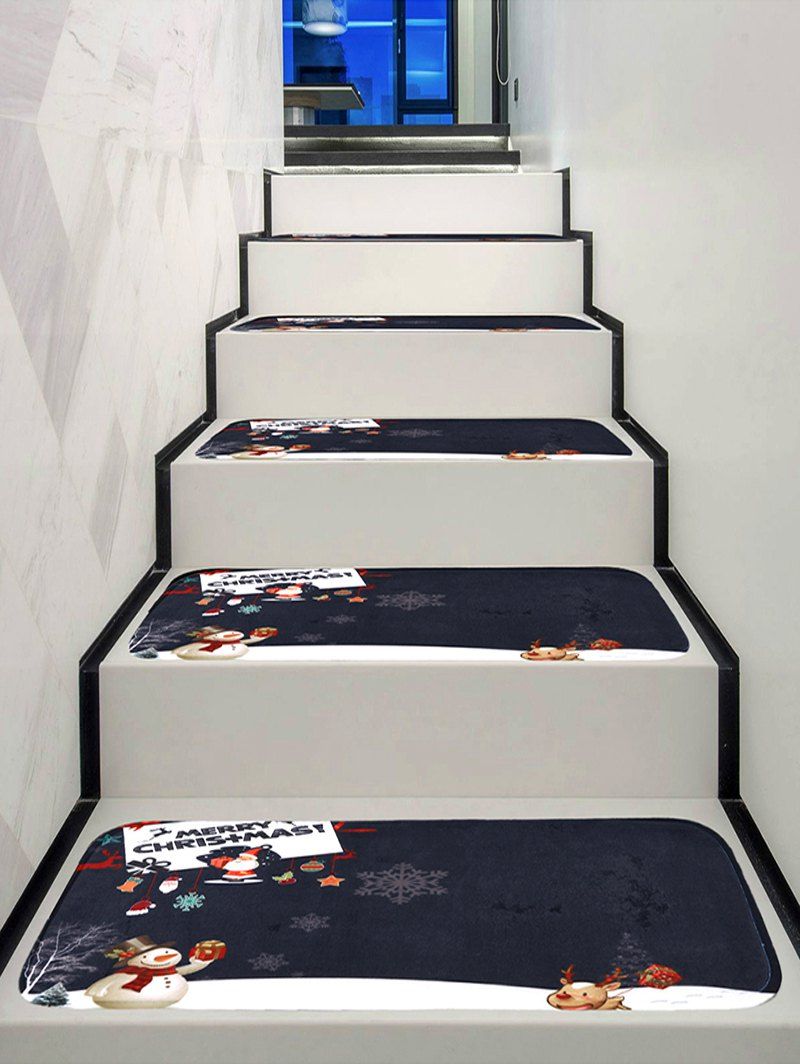 

Christmas Theme Pattern Stair Rugs, Multi