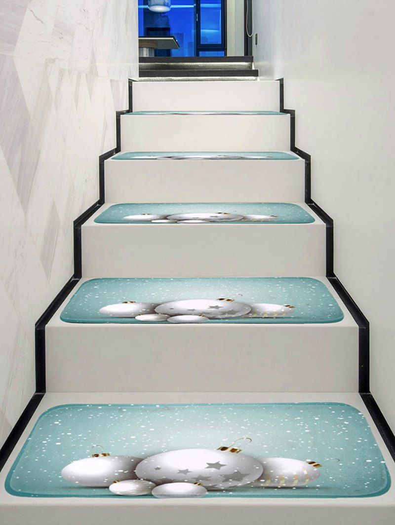 

Christmas Balls Star Print Stair Rugs, Multi
