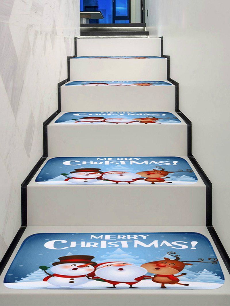 

Christmas Happy Friends Pattern Stair Rugs, Multi