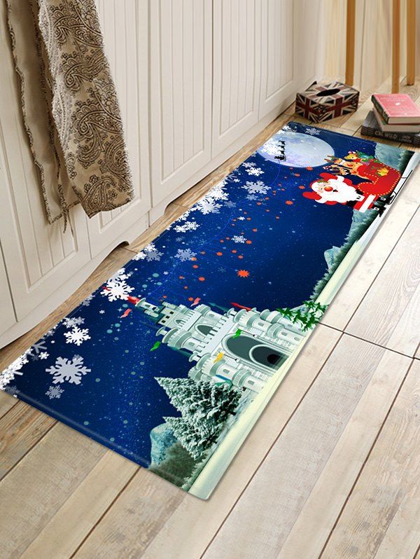 66 Off Castle Santa Deer Print Area Rugs Rosegal Castle Santa Deer Print Area Rugs W16 X L47 Inch