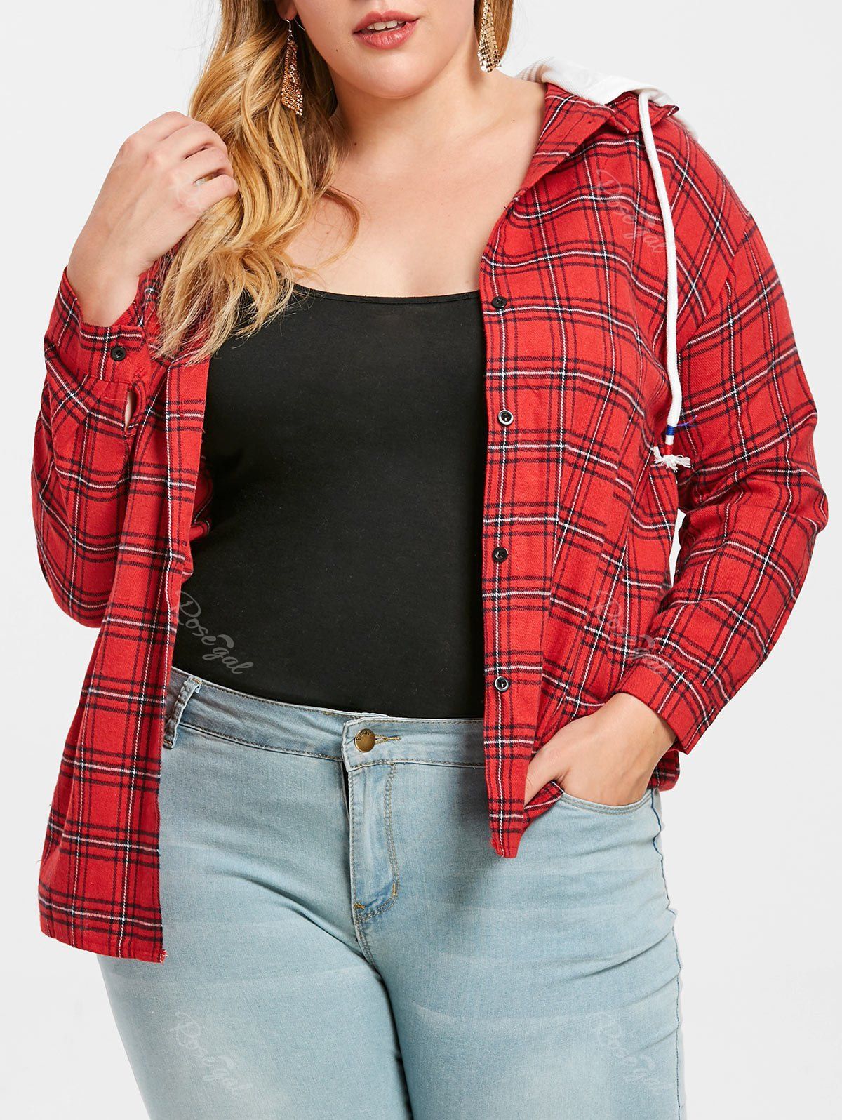 plus size plaid jeans