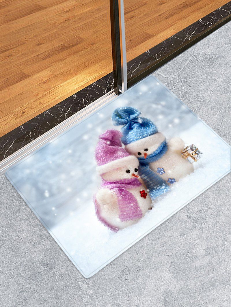 

Christmas Snowman Lover Pattern Anti-skid Area Rug, Multi