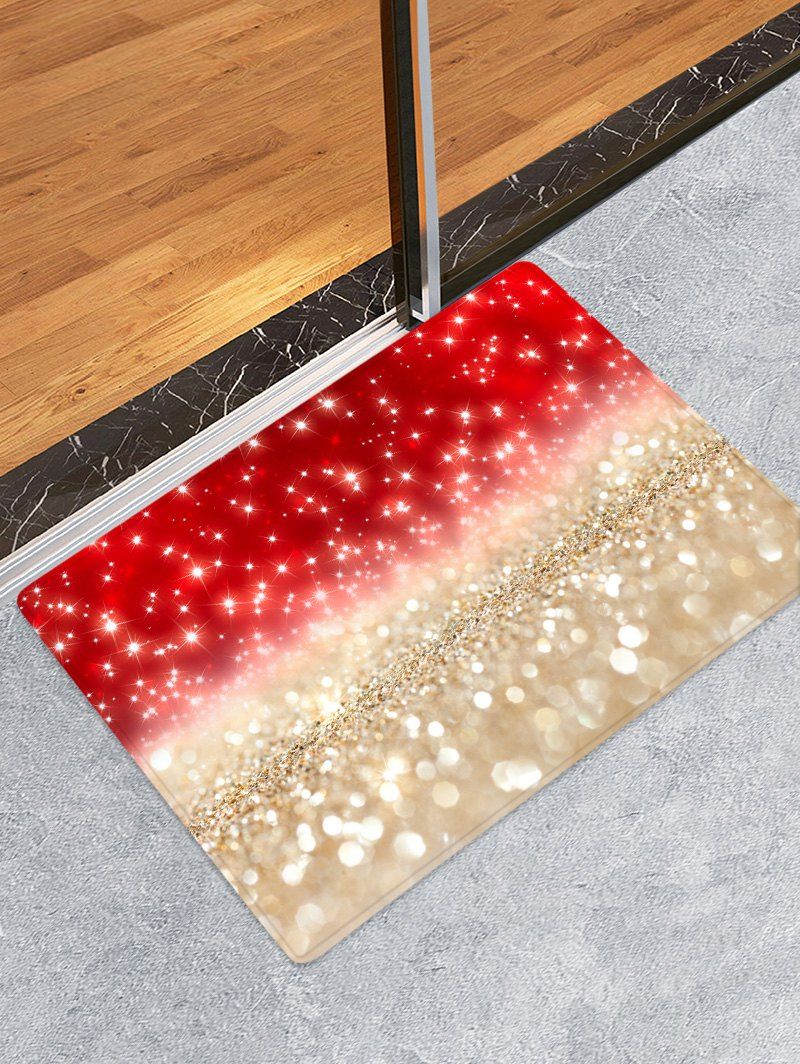 

Christmas Glitter Pattern Anti-skid Area Rug, Multi