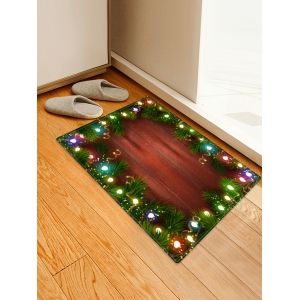 

Christmas Lights Pattern Water Absorption Floor Rug, Multi