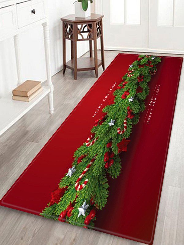 

Christmas Star Pattern Water Absorption Floor Rug, Multi