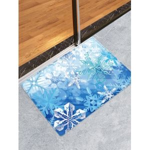 

Christmas Snowflake Pattern Water Absorption Area Rug, Multi