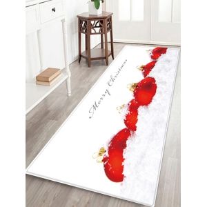 

Christmas Snow Balls Pattern Anti-skid Area Rug, White