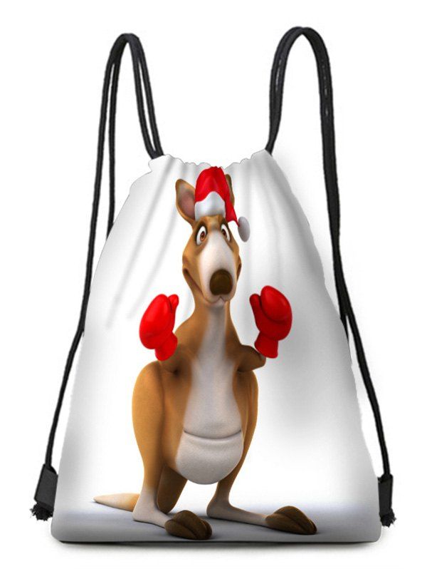 

Christmas Kangaroo Print Drawstring Candy Bag, Multi