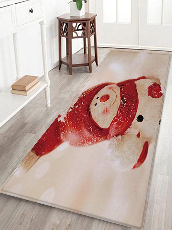 

Christmas Snowman Pattern Anti-skid Area Rug, Multi