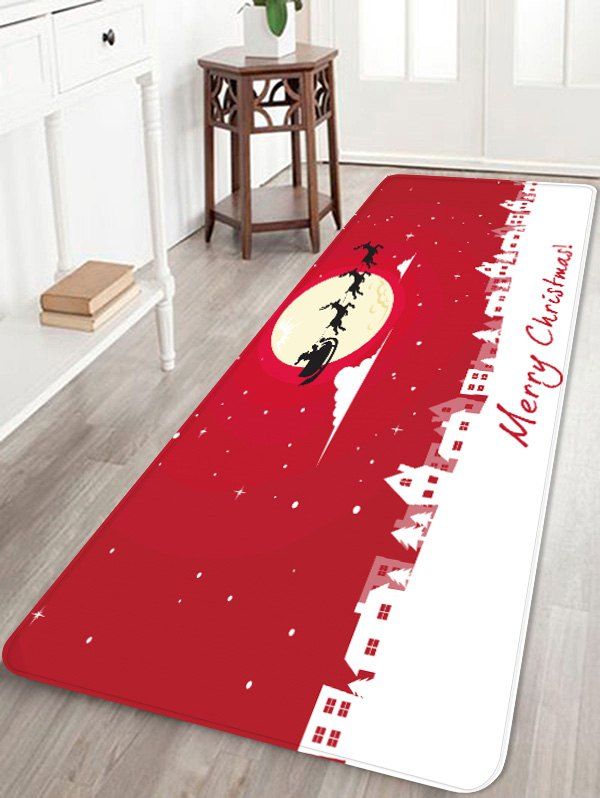 

Christmas Night City Pattern Anti-skid Area Rug, Multi