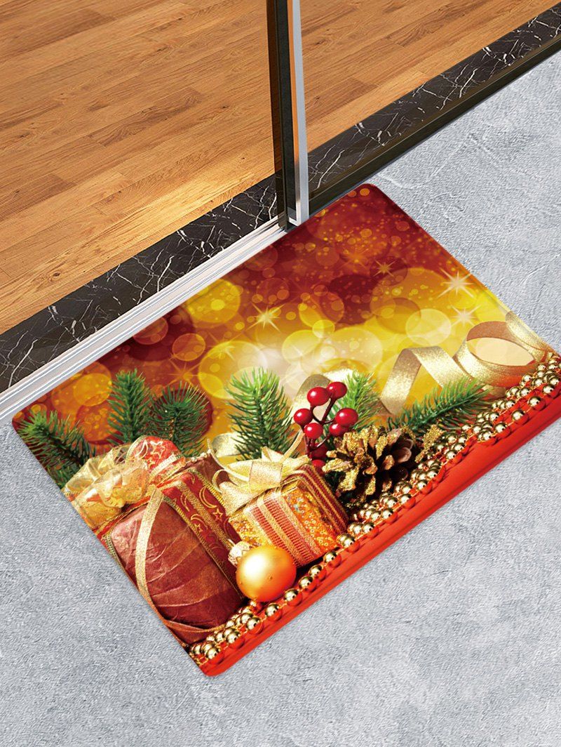 

Christmas Gifts Pattern Water Absorption Area Rug, Multi