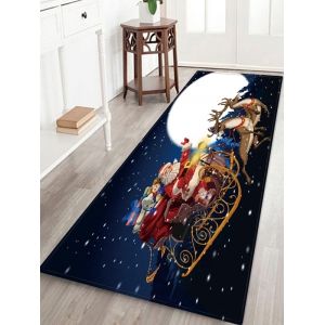 

Christmas Moon Night Pattern Water Absorption Area Rug, Multi