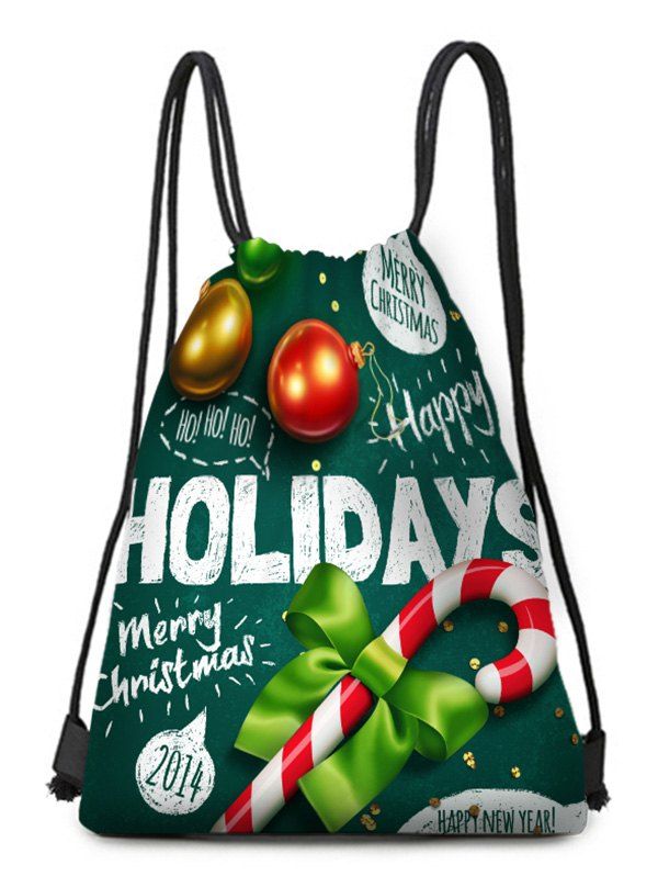 

Christmas Holidays Print Drawstring Candy Bag, Multi